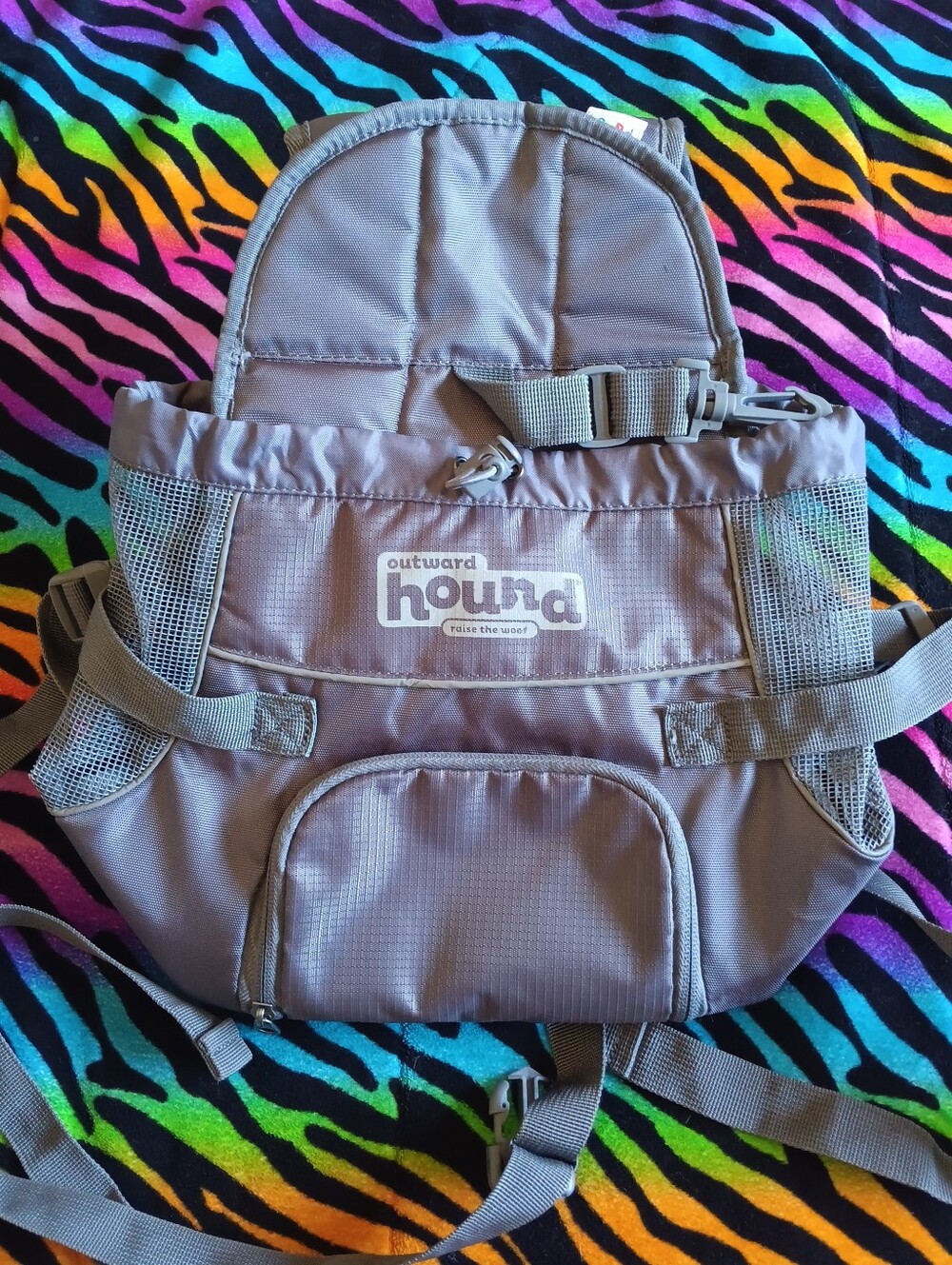 🩶 Outward Hound PoochPouch Front Dog Carrier Gray Pets Backpack Bag